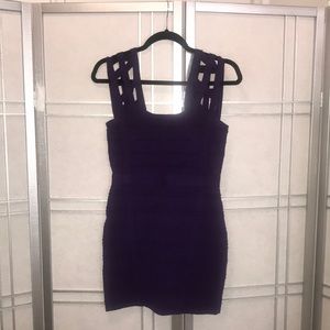 Purple mini show stopper dress.